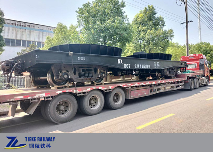 100T Zware Lading Wagon Staal Slakken Vervoer Spoor Auto Staal Fabriek Spoor Wagon