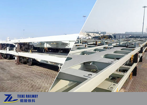 1000 mm spoorwegcontainer platte wagen loonbelasting 55 ton AAR luchtremwagon