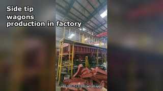 Zijkipwagen Dumplossing Grind Ballast Minerale stenen Spoorwegwagons